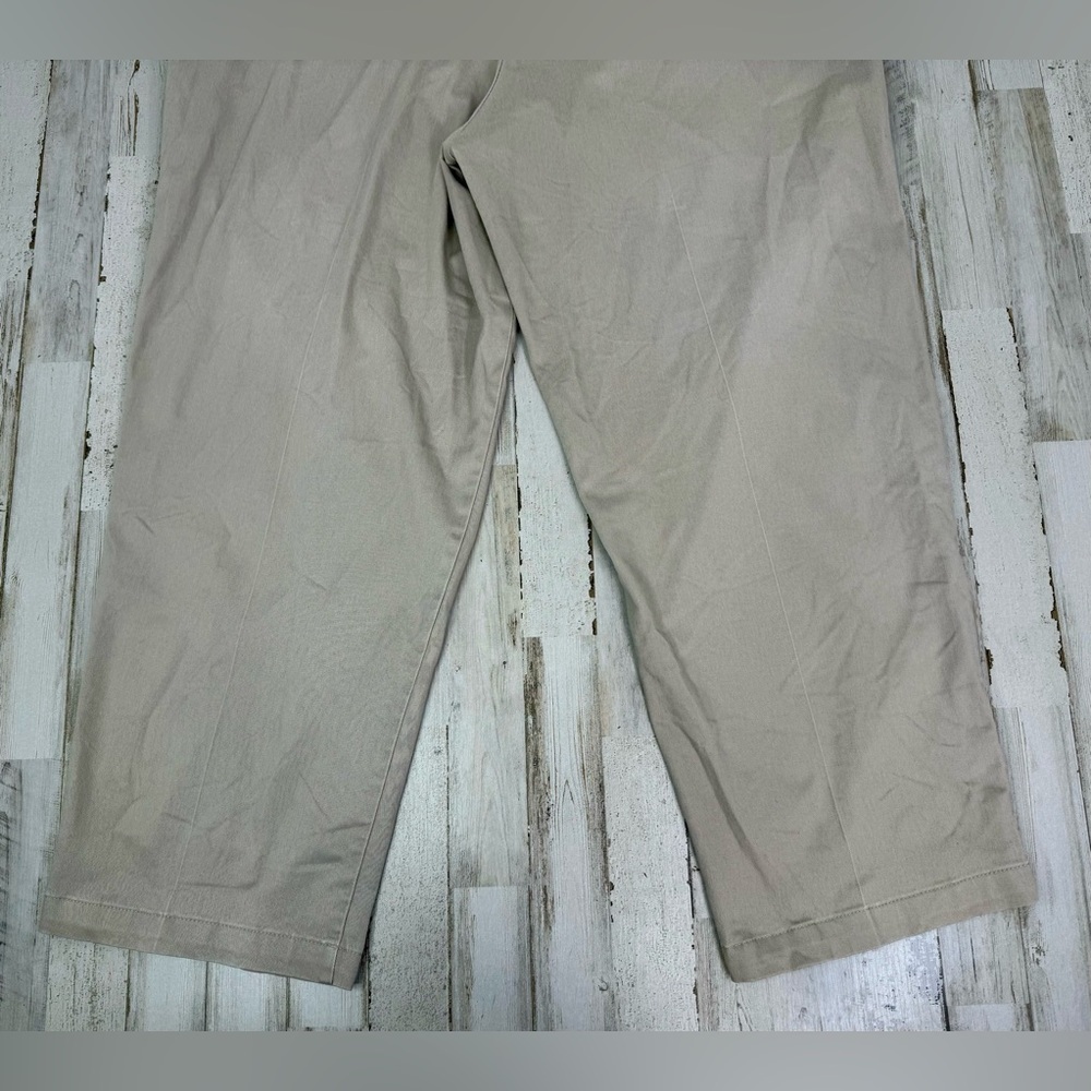 Oak Hill Dress Pants Mens 44x28 Tan Khaki Pleated Chinos Trousers Casual Work - Picture 11 of 11